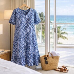 Navy Diamond Swing Tunic — photo 2