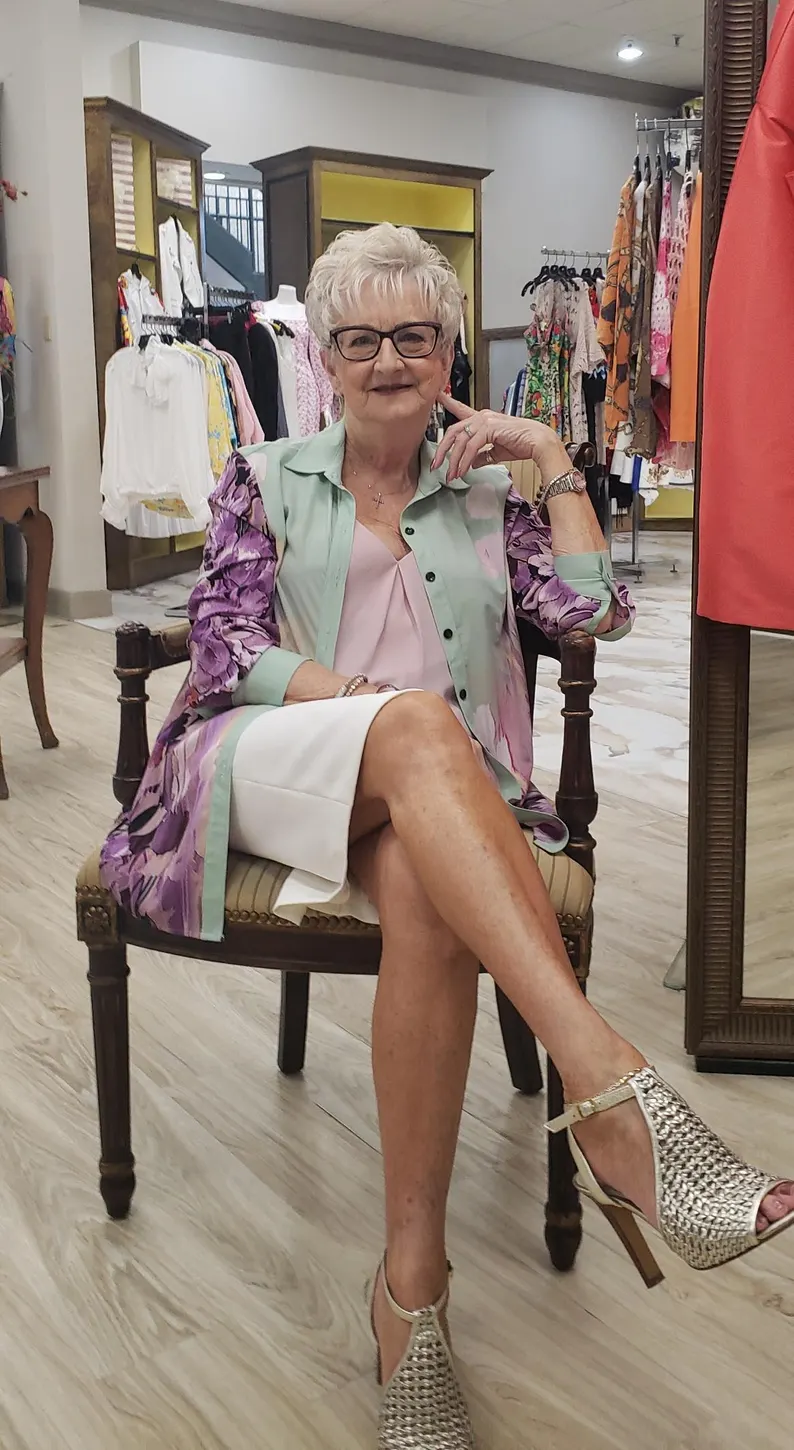 Mint Ombre Botanical Blouse — photo 2