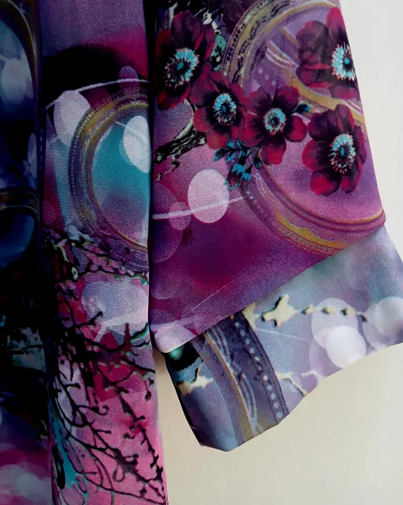 Teal Bokeh Embroidered Blouse — photo 2