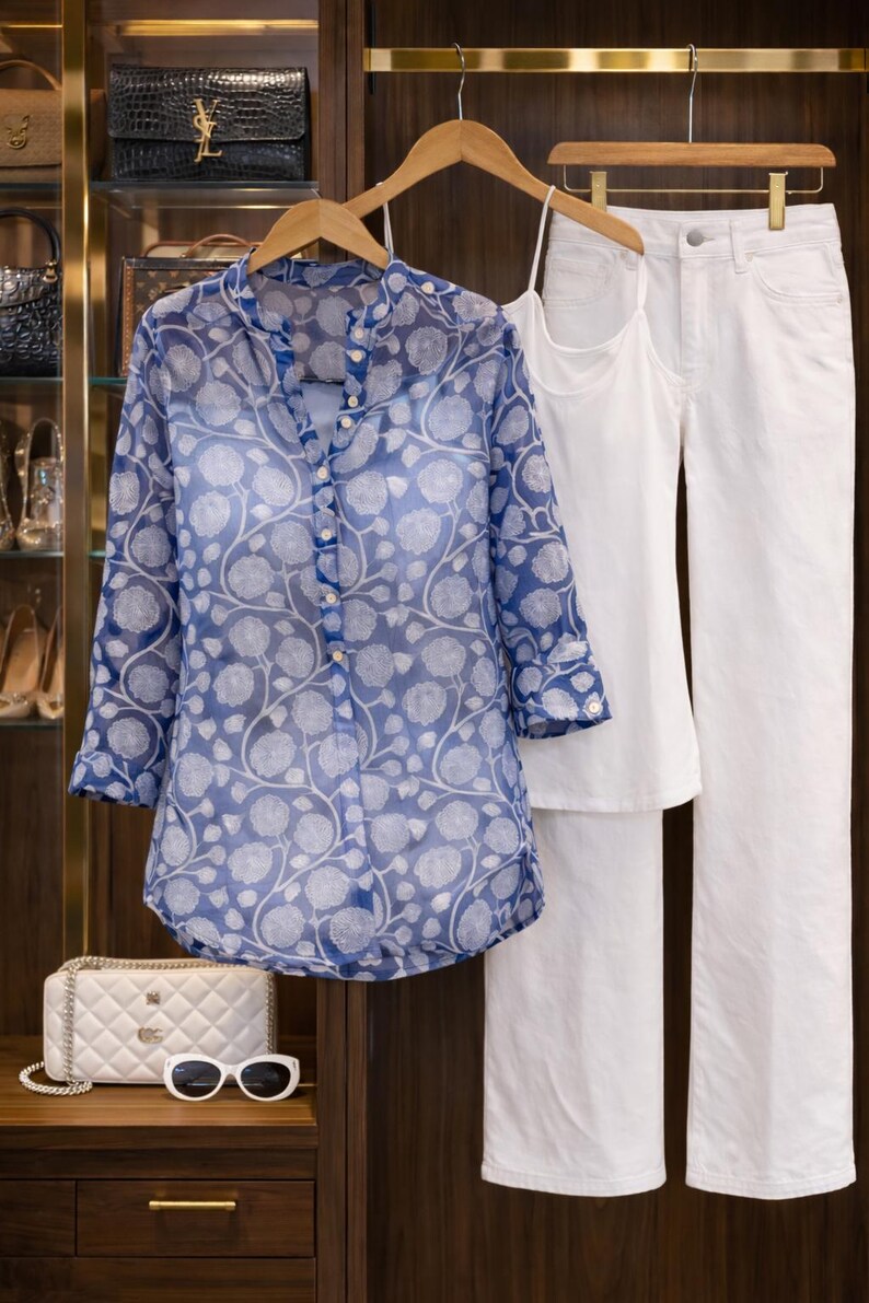 Periwinkle Bubble Print Tunic — photo 4