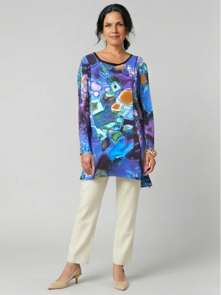 Abalone Print Georgette Tunic