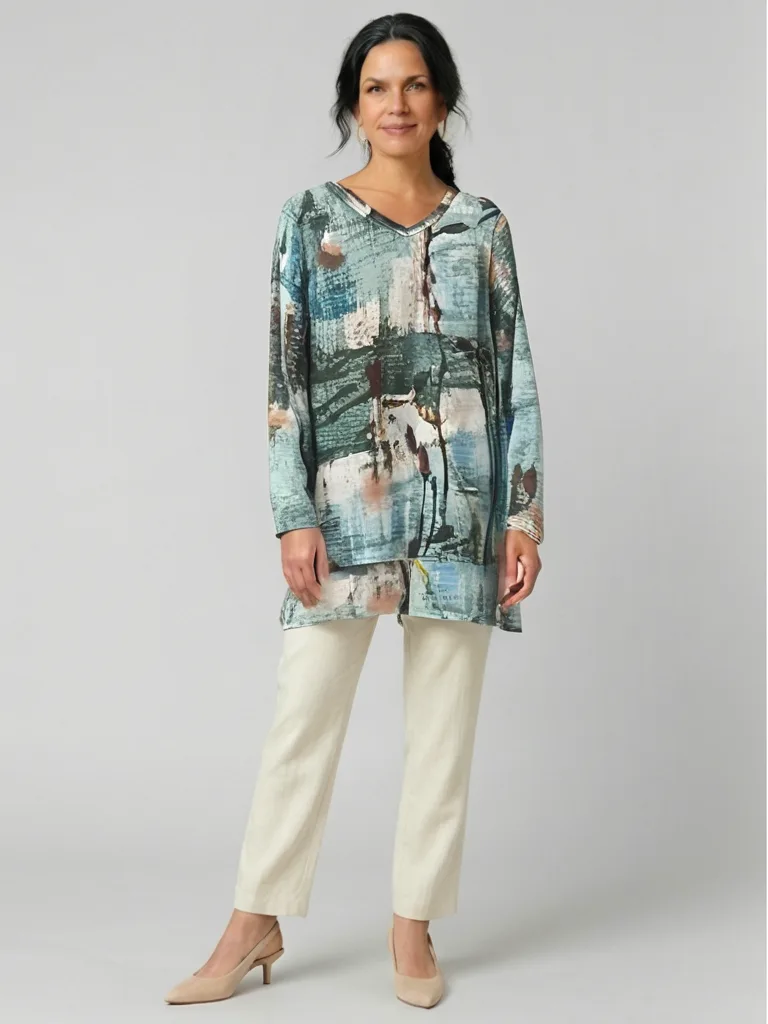 Painterly Abstract Blouse