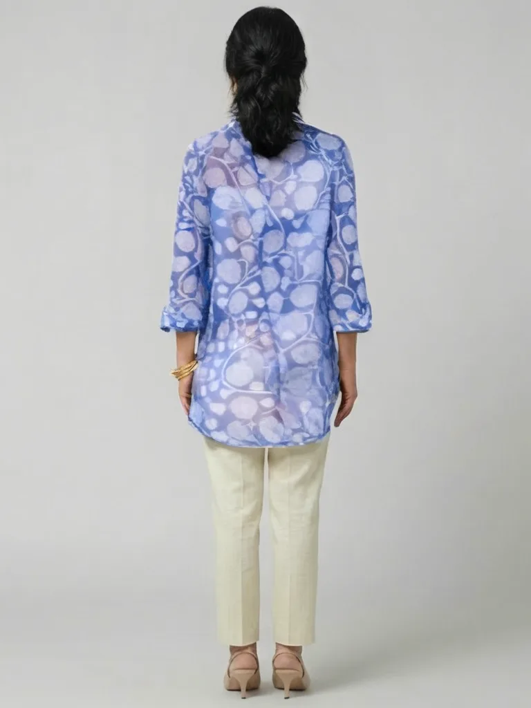 Periwinkle Bubble Print Tunic — photo 2