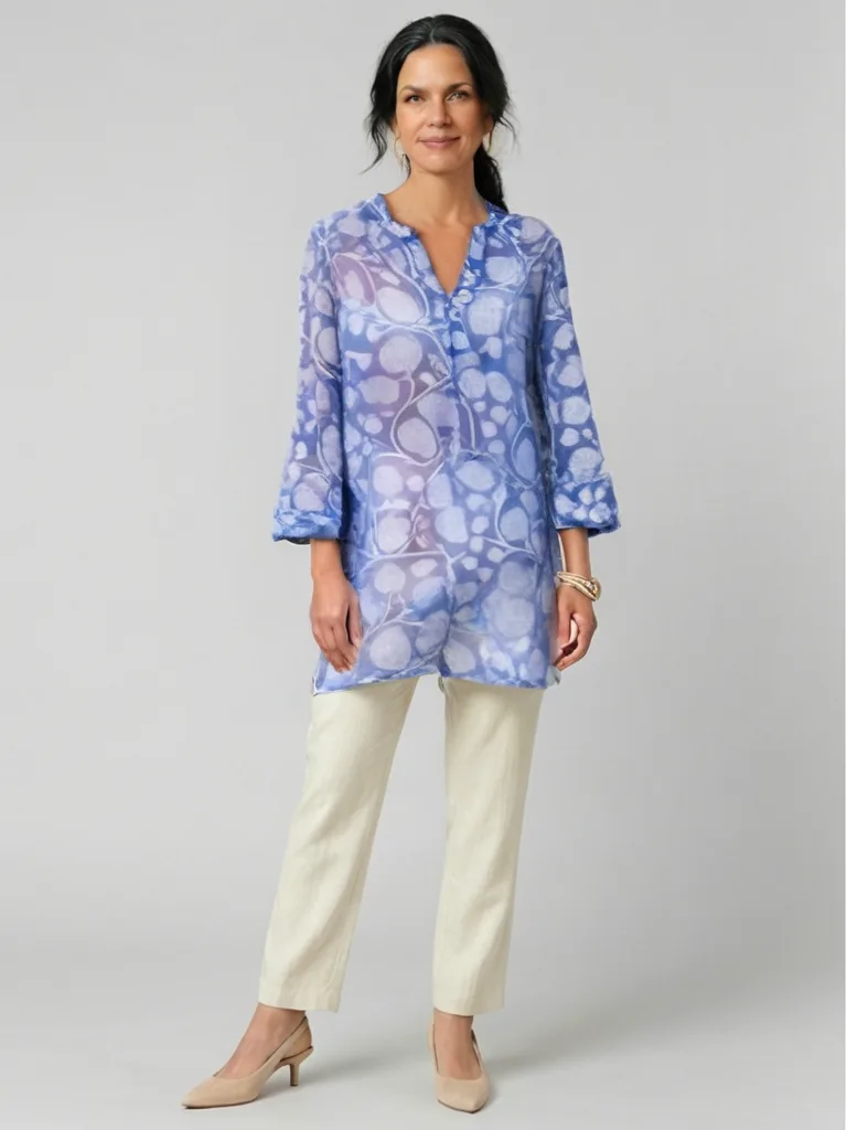Periwinkle Bubble Print Tunic