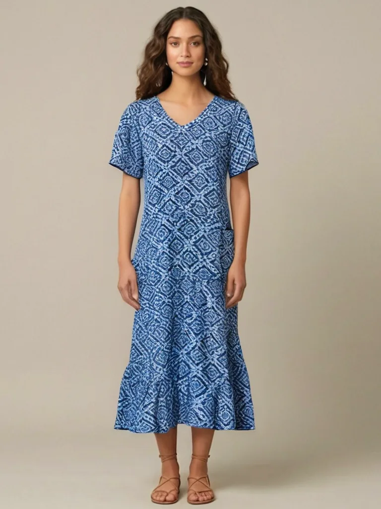 Navy Diamond Swing Tunic